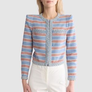 NWT VERONICA BEARD Arrowe Jacket Striped Size 16